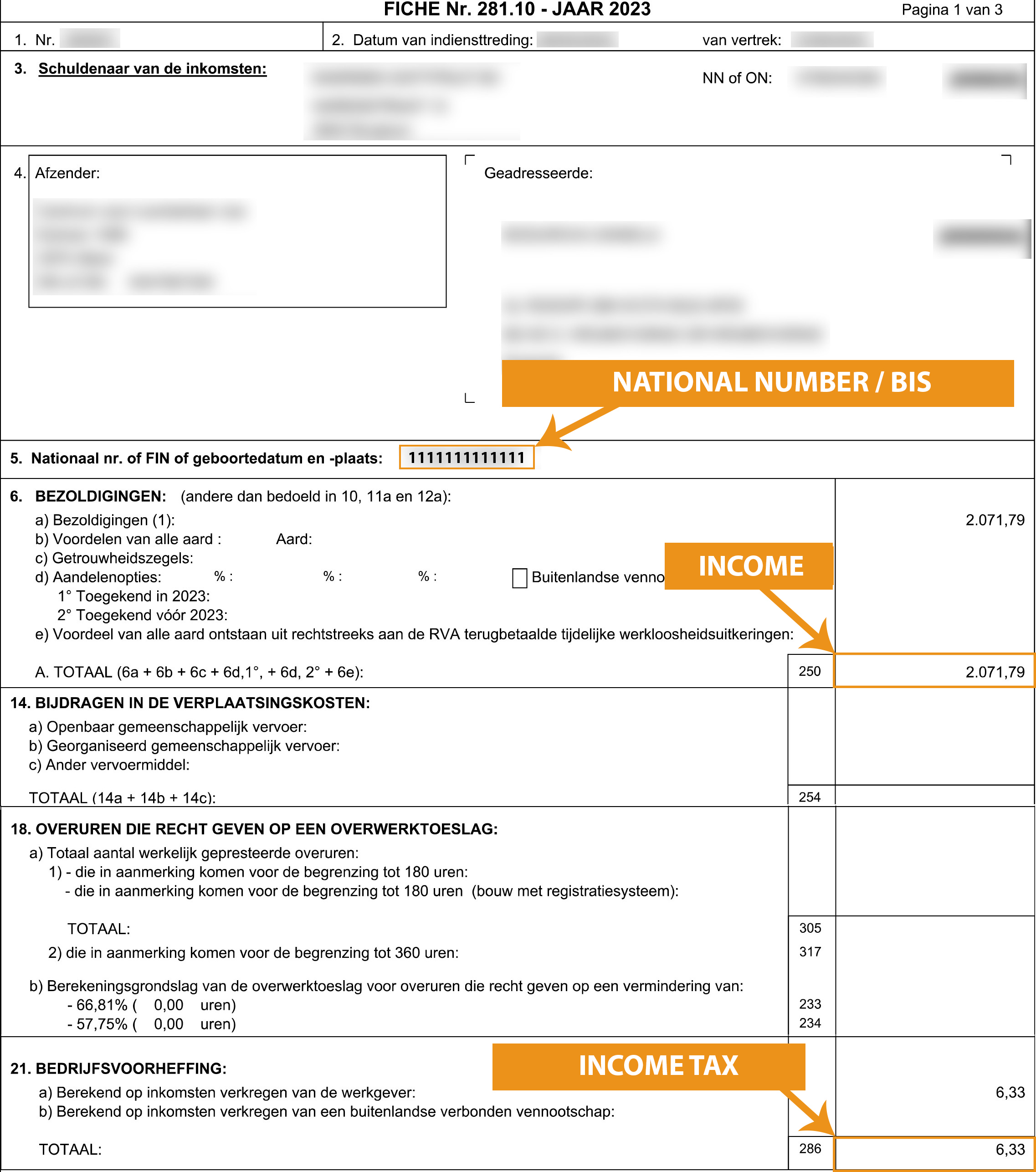 Refund your overpaid taxes from Belgium - Fiscale Fiche