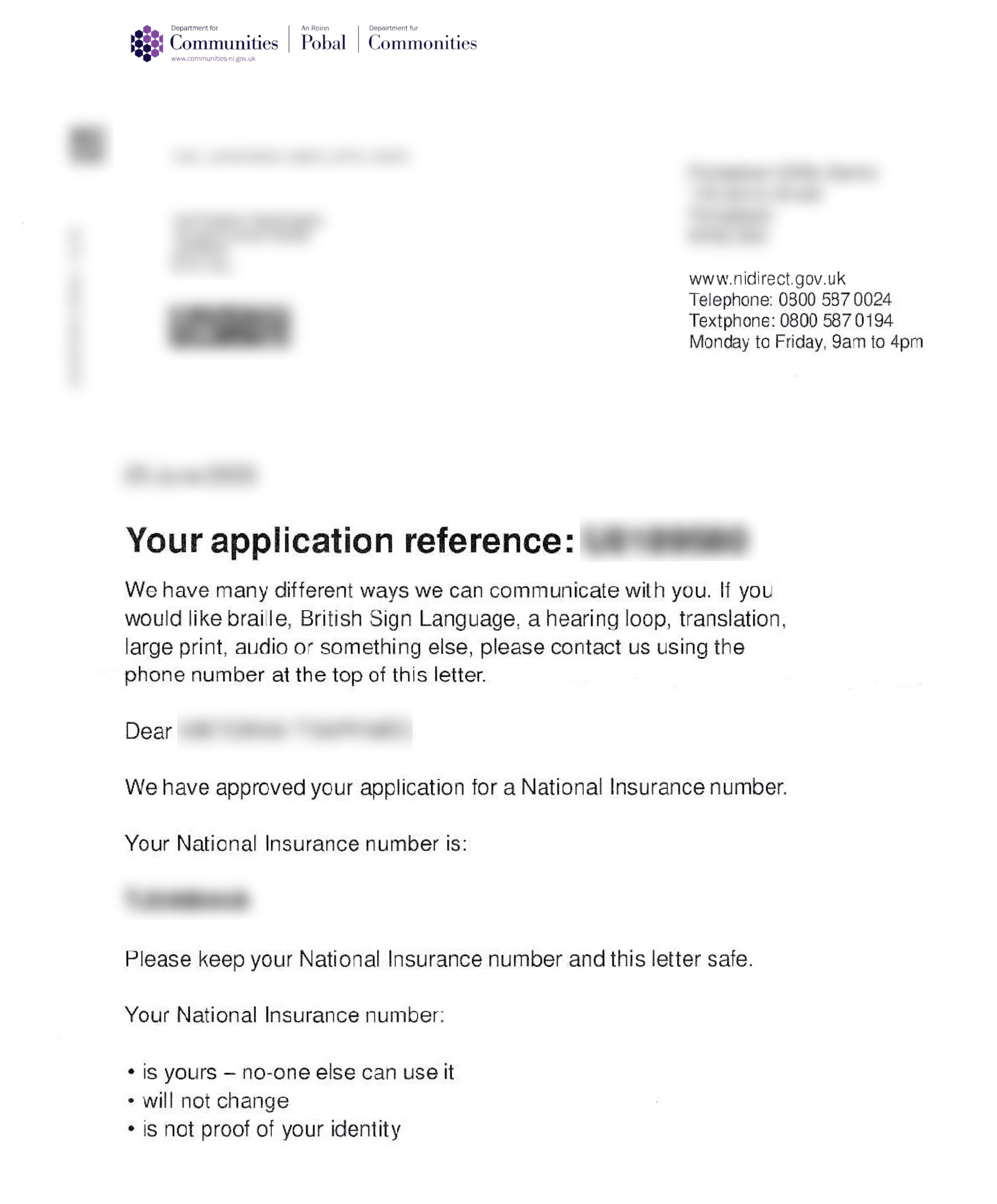 Refund your overpaid taxes from United Kingdom - National Insurance Number