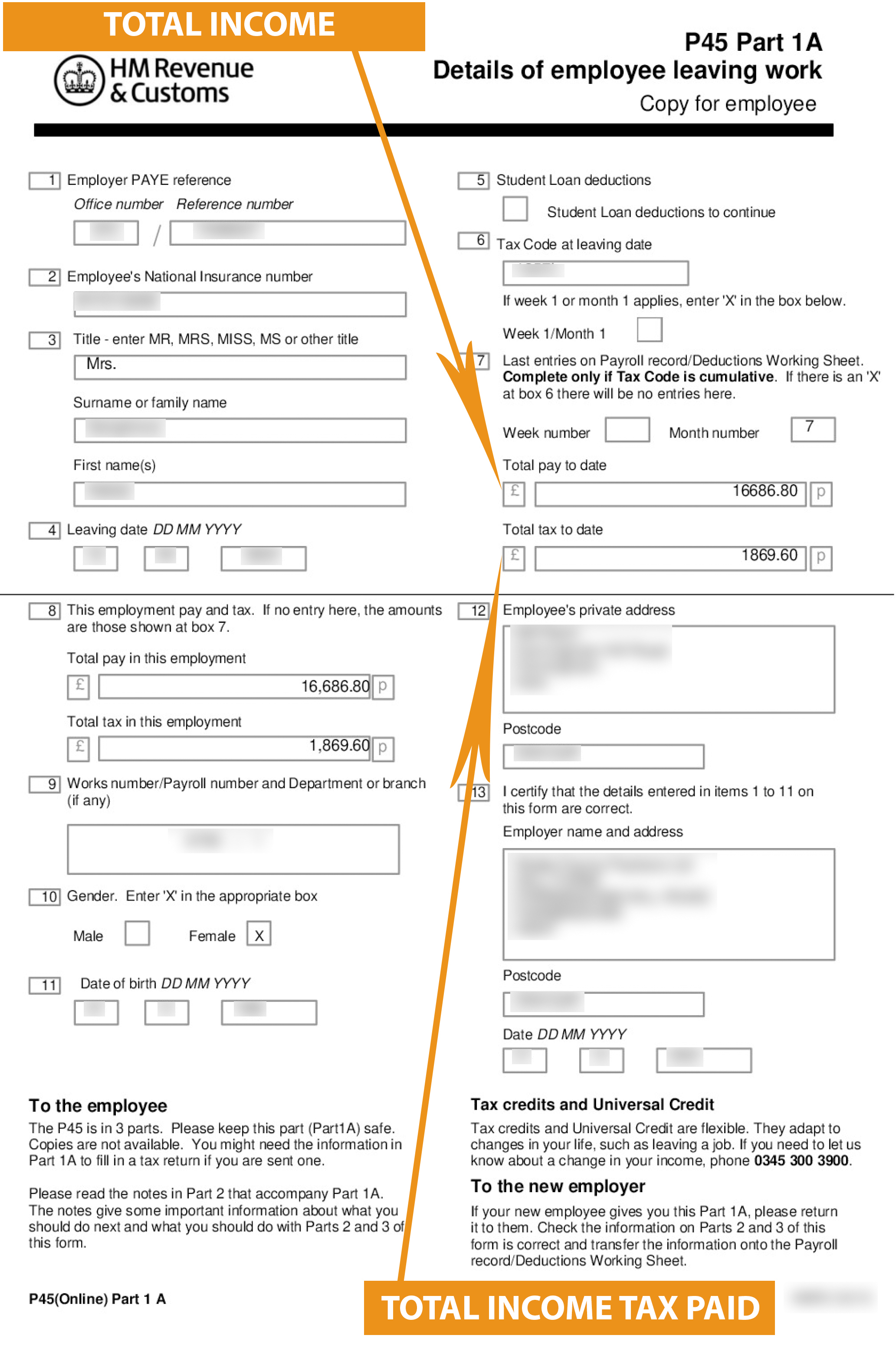Refund your overpaid taxes from United Kingdom - P45