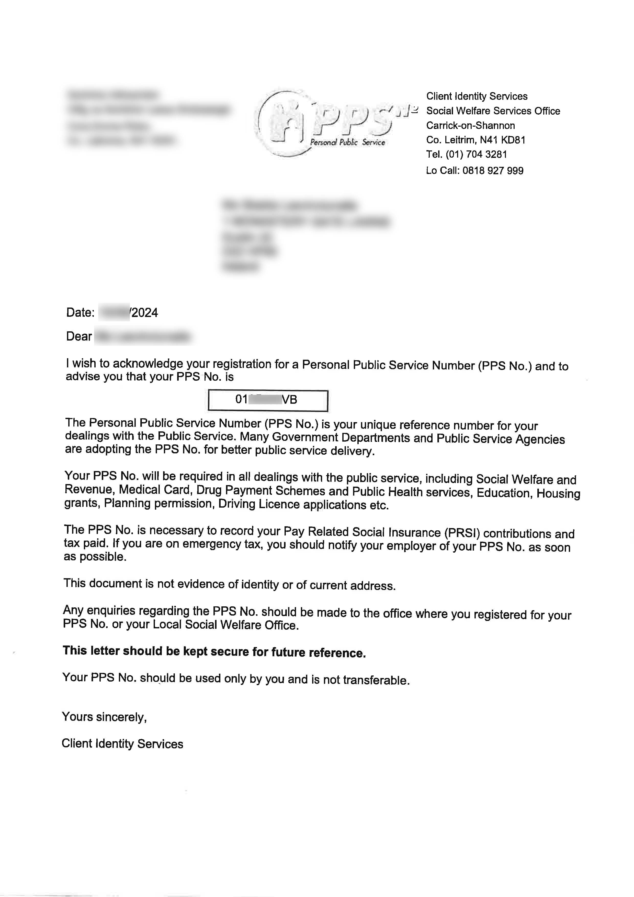 Refund your overpaid taxes from Ireland - PPS