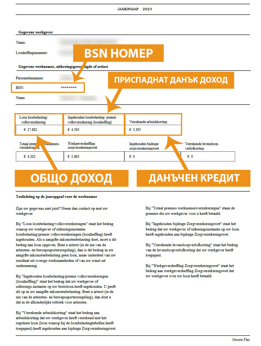 Възстановете надвнесените си данъци от Нидерландия - Jaaropgave