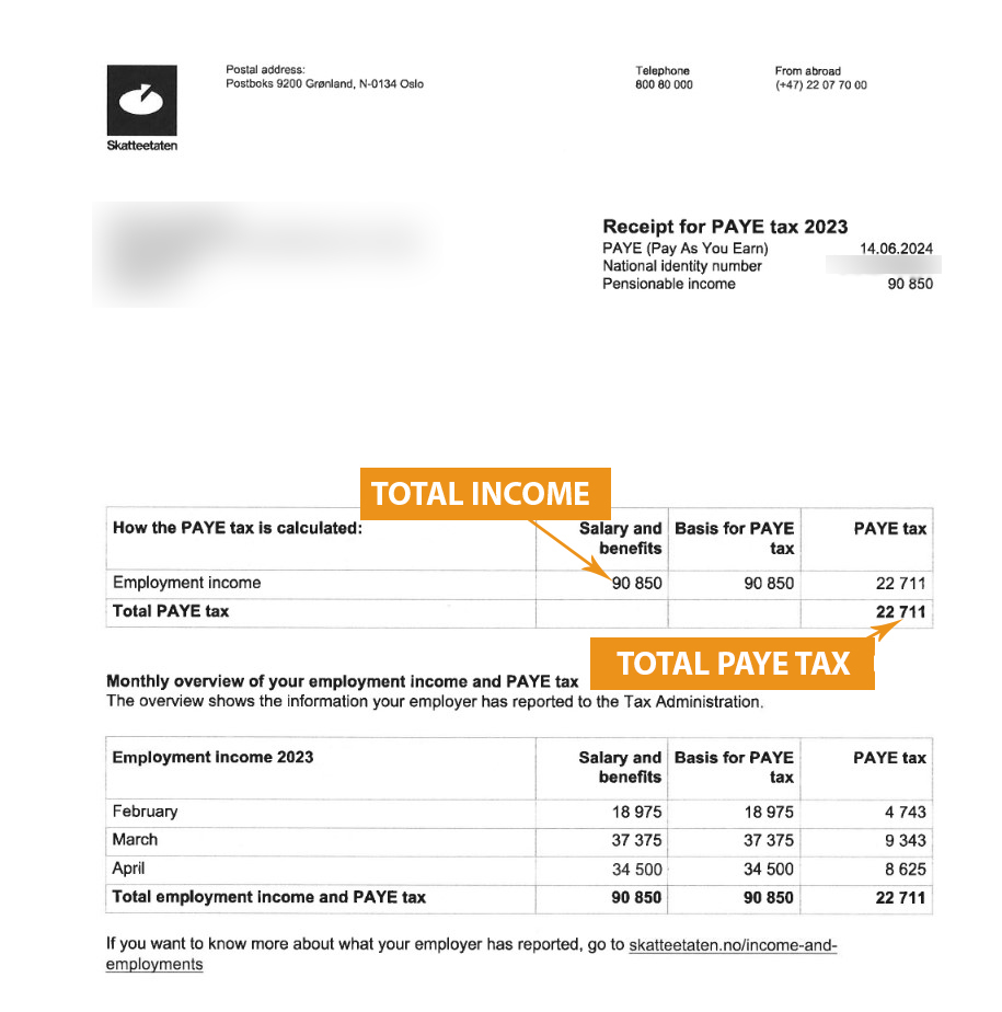 Refund your overpaid taxes from Norway - Skattekvittering