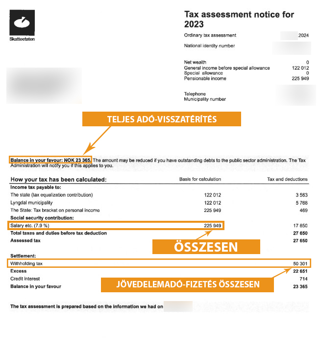 Térítse vissza adóját Norvégiából - Skatteoppgjor