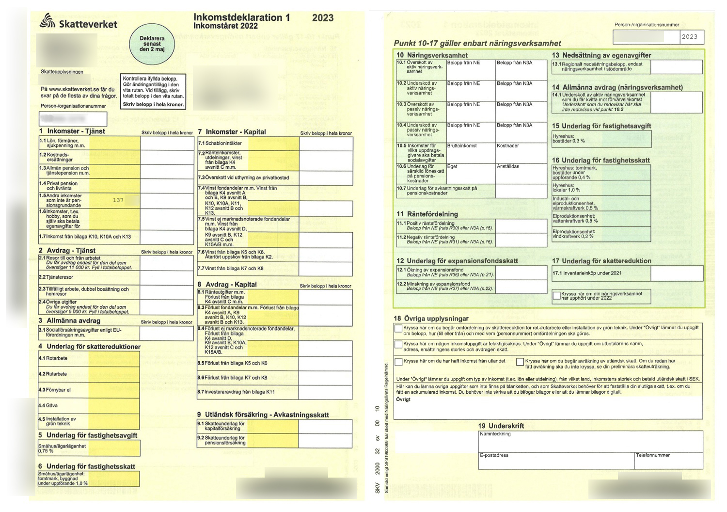 Refund your overpaid taxes from Sweden - Inkomstdeklaration