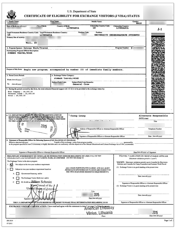 Refund your overpaid taxes from USA - DS-2019