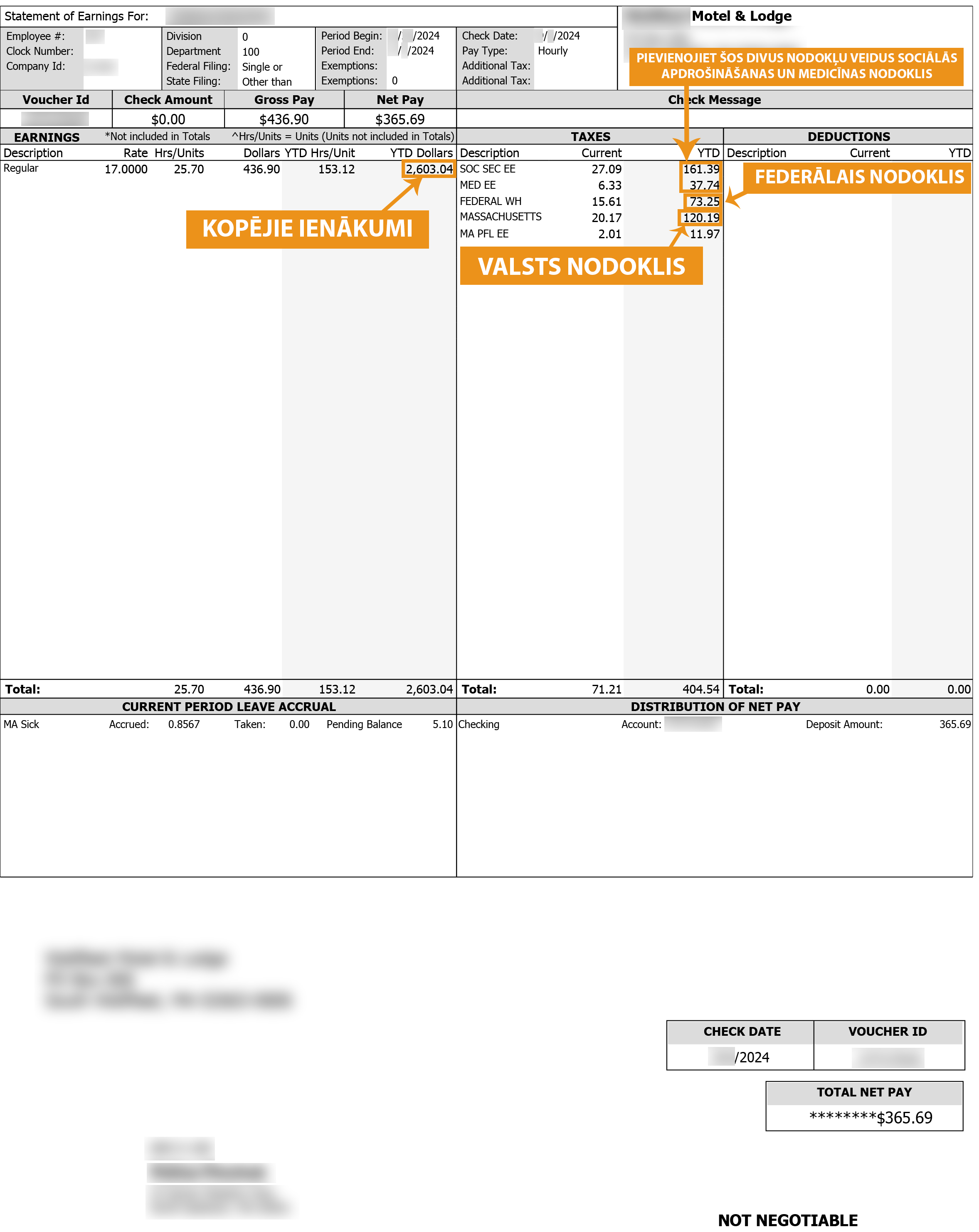 Atgrieziet pārmaksātos nodokļus no ASV - Payslip