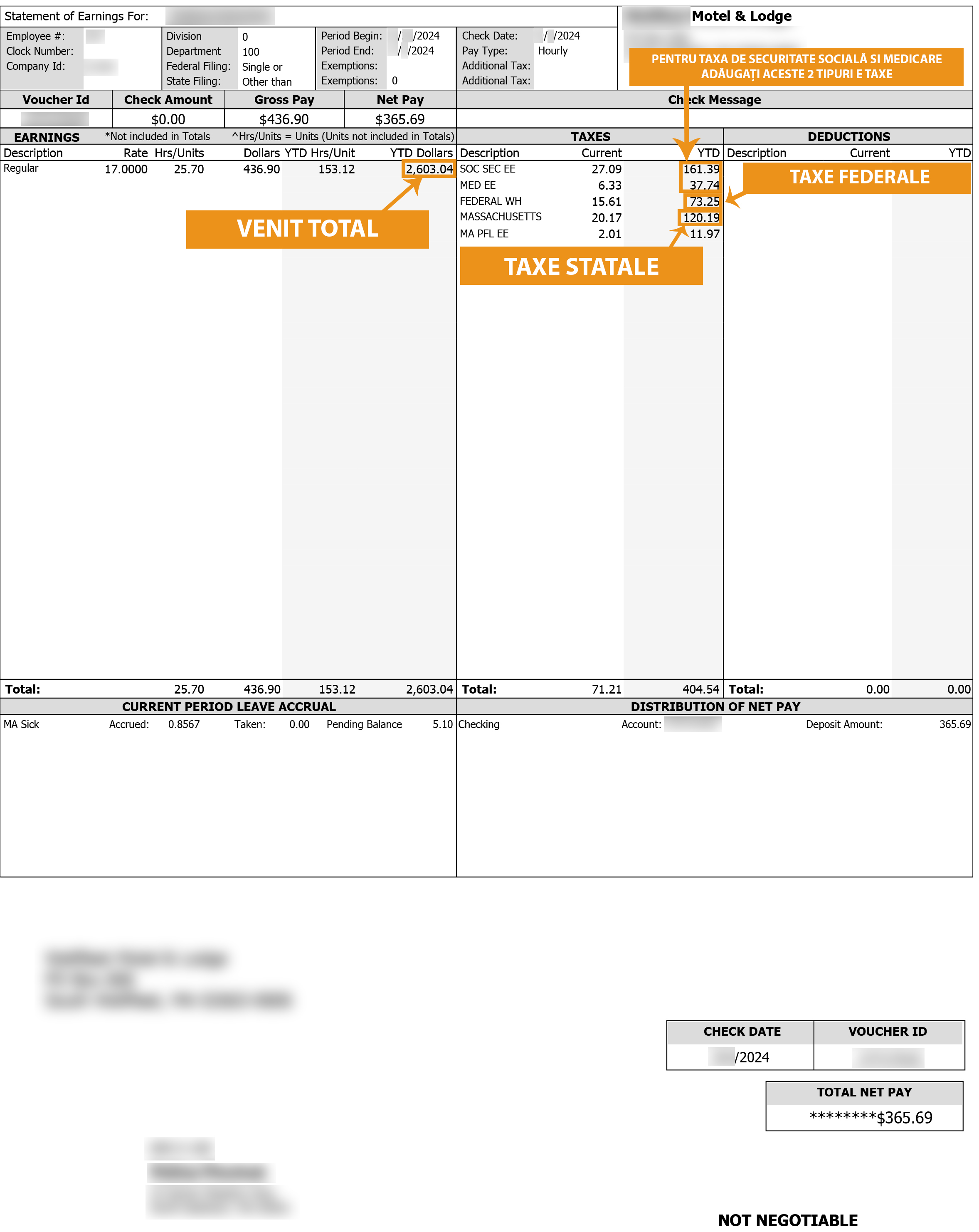 Recuperați-vă taxele plătite în plus din SUA - Payslip