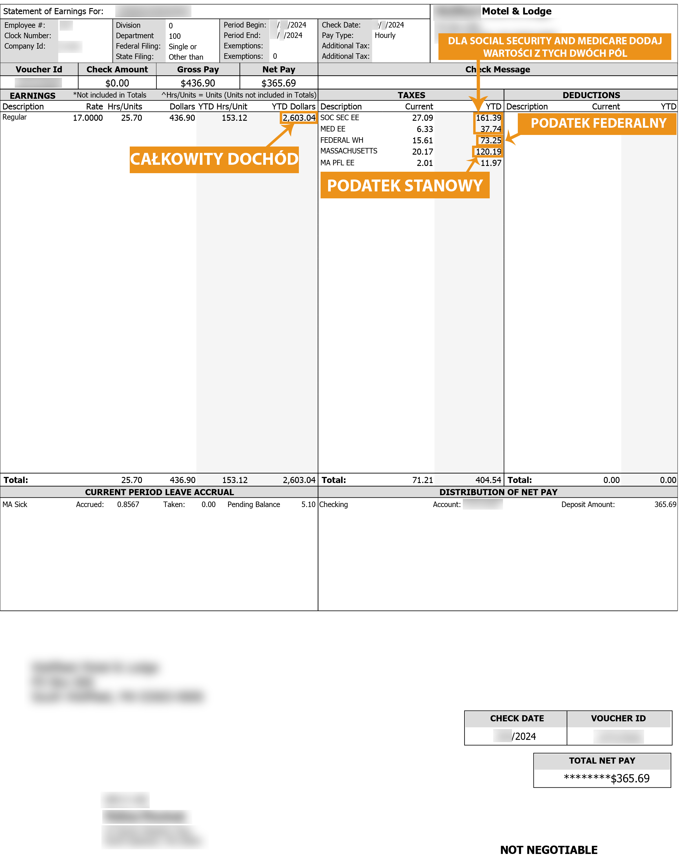 Uzyskaj zwrot nadpłaconych podatków z USA - Payslip